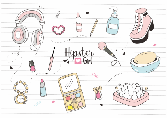 Download Doodle Fashion Make Up Sketch Hand Drawn - Fashion Collection