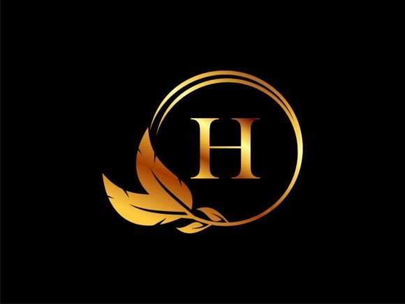 Download Golden Floral with Initial H Logo Design - Gold Collection