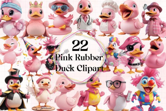 Download Pink Rubber Duck Clipart Bundle - Premium Bundle