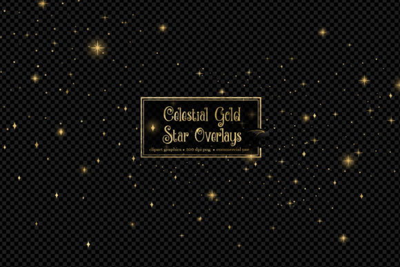 Download Celestial Gold Star Overlays - Gold Collection
