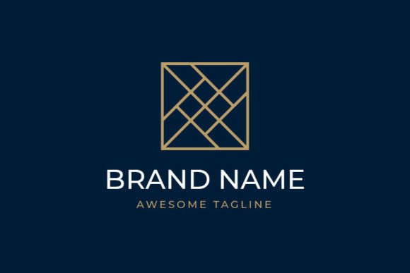 Download Gold Expensive Square Logo Template - Gold Collection