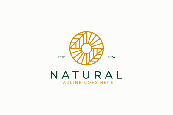 Download Natural Abstract Geometric Logo Sun Leaf - Geometric logo Collection