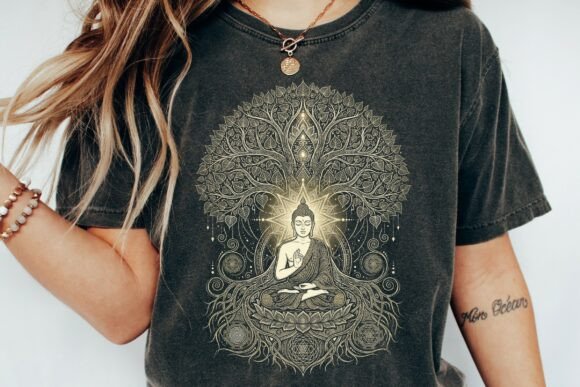 Download Golden Buddha Bodhi Tree Spiritual Art - Gold Collection