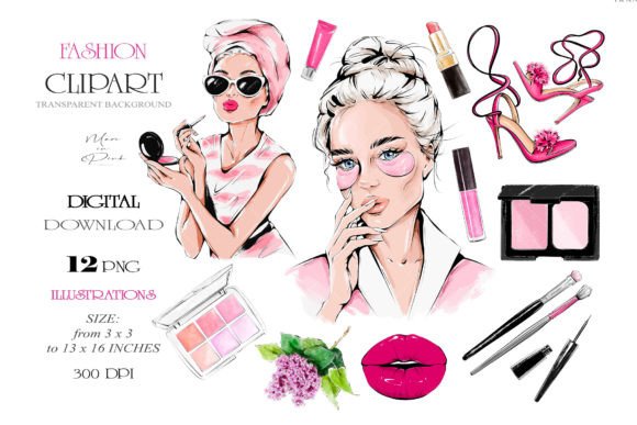 Download Fashion Clipart Make-up Clipart Girl PNG - Fashion Collection
