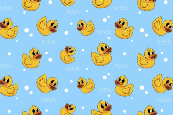 Download Yellow Rubber Duck Seamless Pattern - Premium Resources